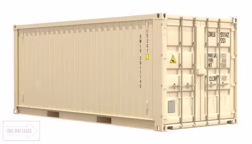 Shipping container painted in RAL 1015 Light Ivory