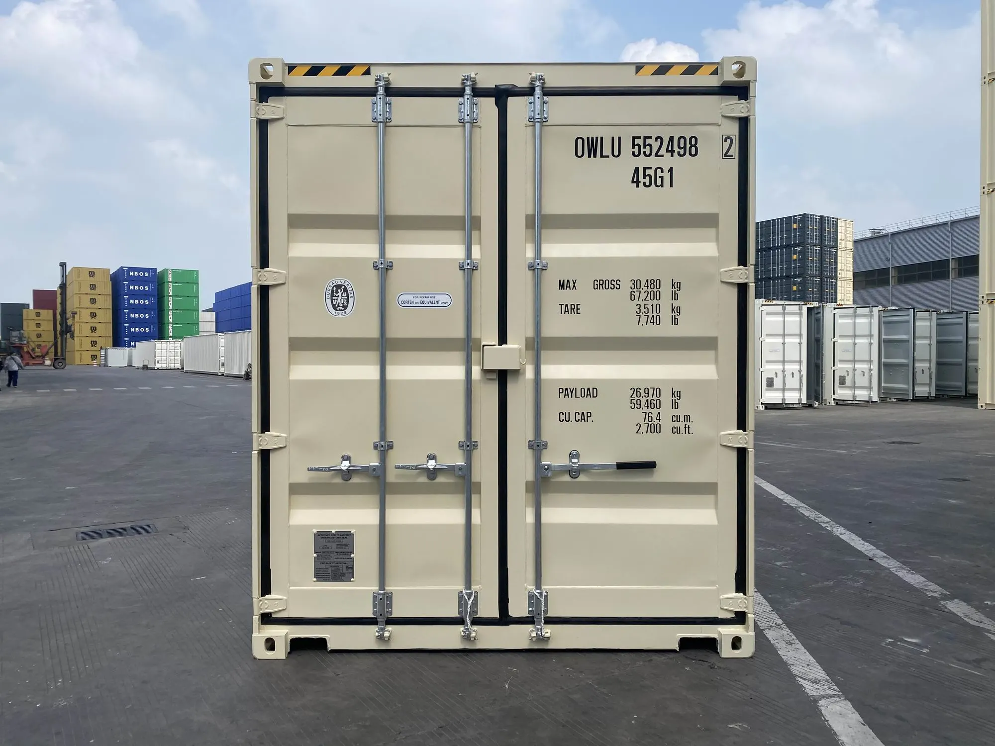 OWLU 40ʹ HC container — doors end